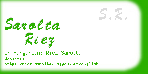 sarolta riez business card